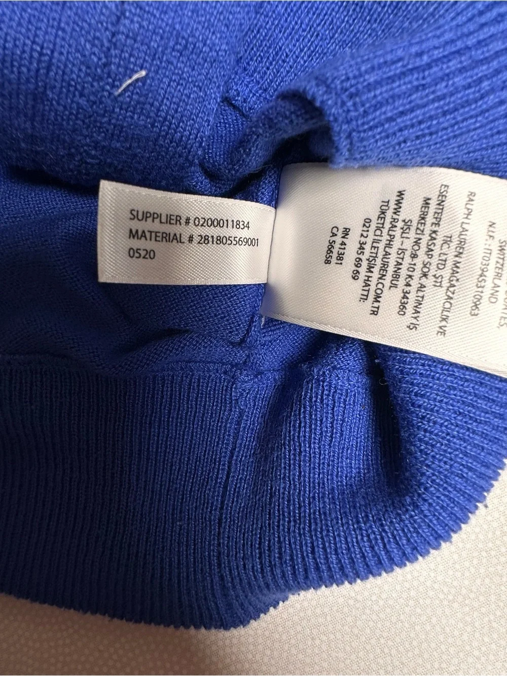 Polo Ralph Lauren Dragon Crest Full Zip Mock Neck Sweater Cashmere Blend  Blue M